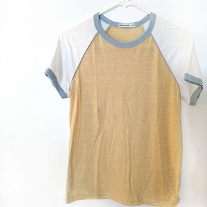 Marine Later Yellow Ringer Tee